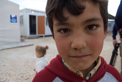 At Zaatari Refugee Camp, the second largest in the world. December 2014. 